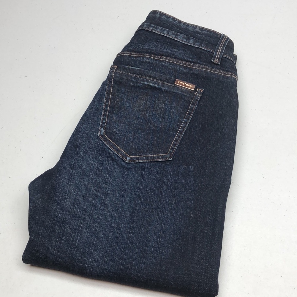 LIKE NEW WHITE HOUSE BLACK MARKET STRAIGHT LEG CROP JEANS 00/24x28 ⭐️